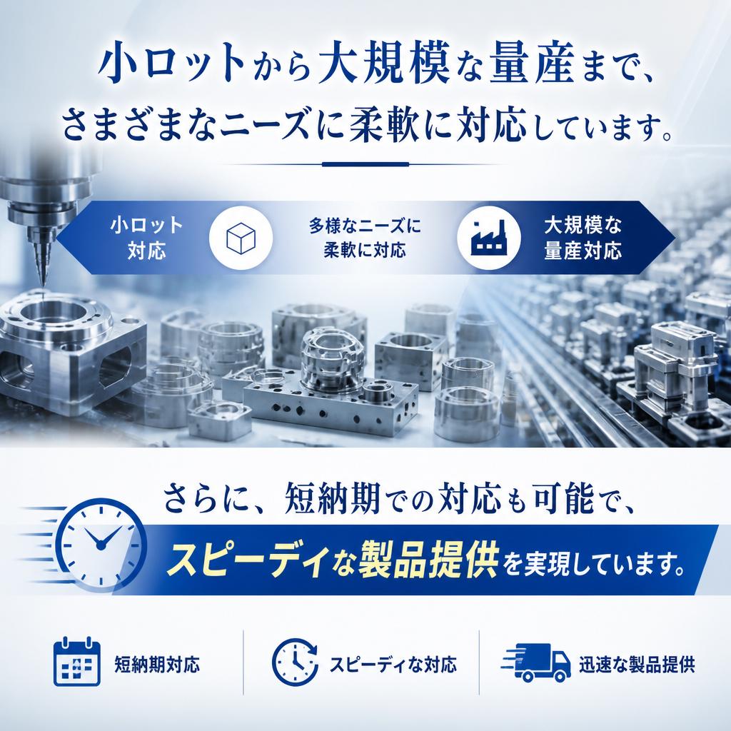 柔軟な受注体制と短納期対応
