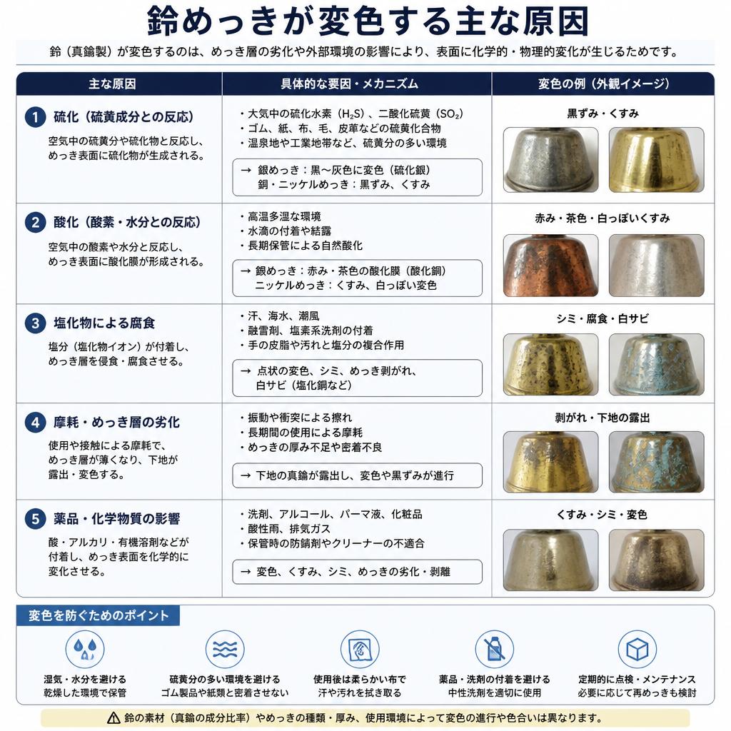 変色の原因を徹底解明！