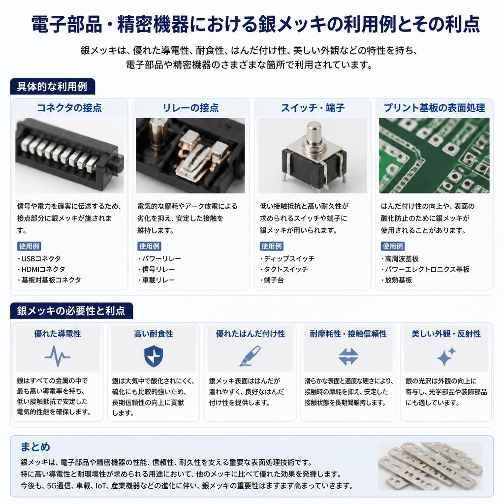 2. 銀メッキの主要な用途