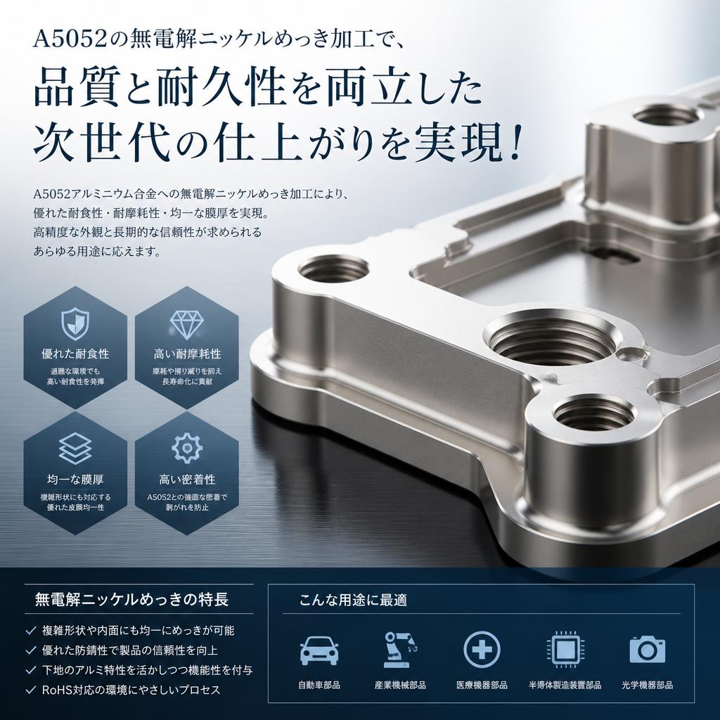無電解ニッケルめっき|A5052|メッキの加工なら株式会社コネクション