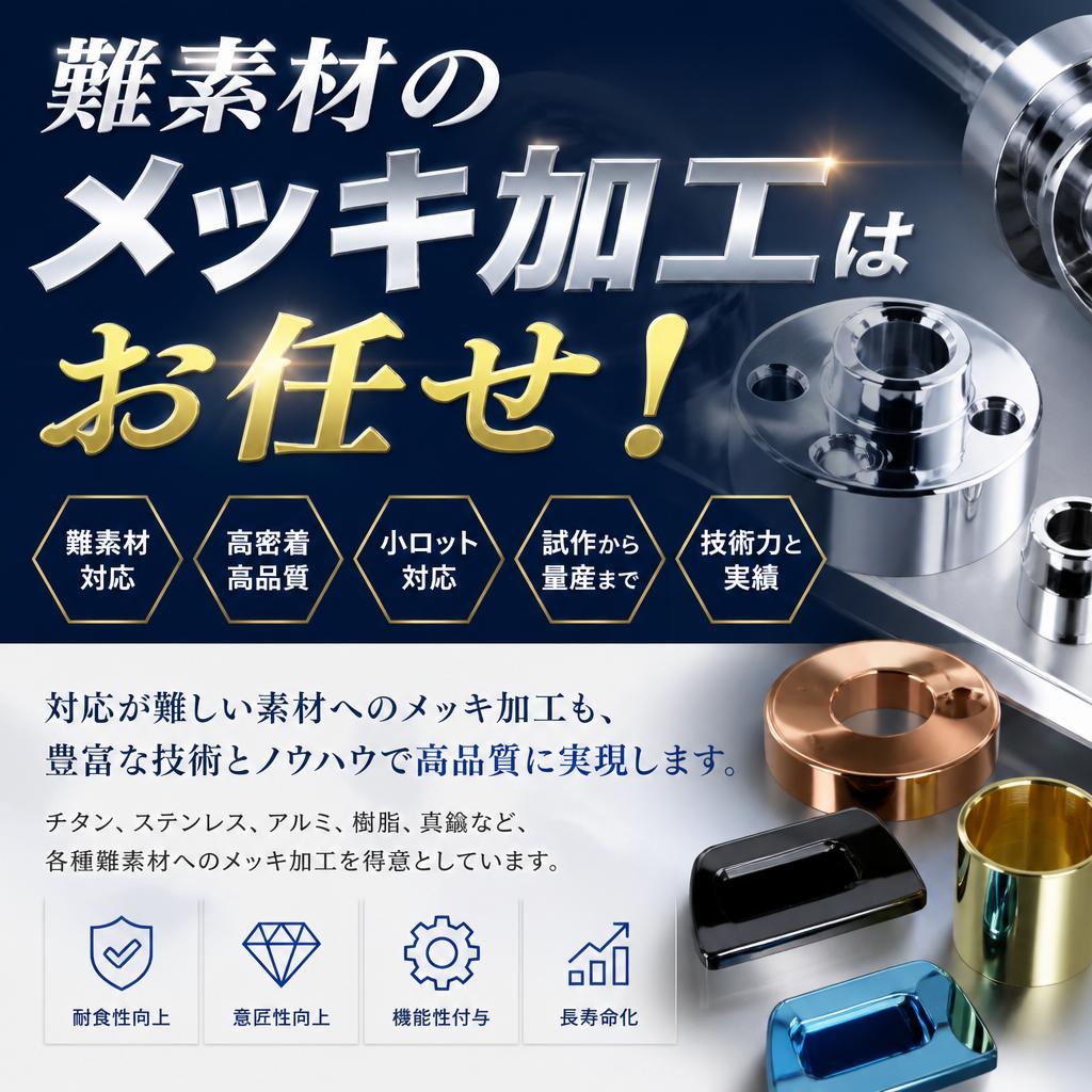 無電解ニッケルめっき|難素材| メッキの加工なら株式会社コネクション