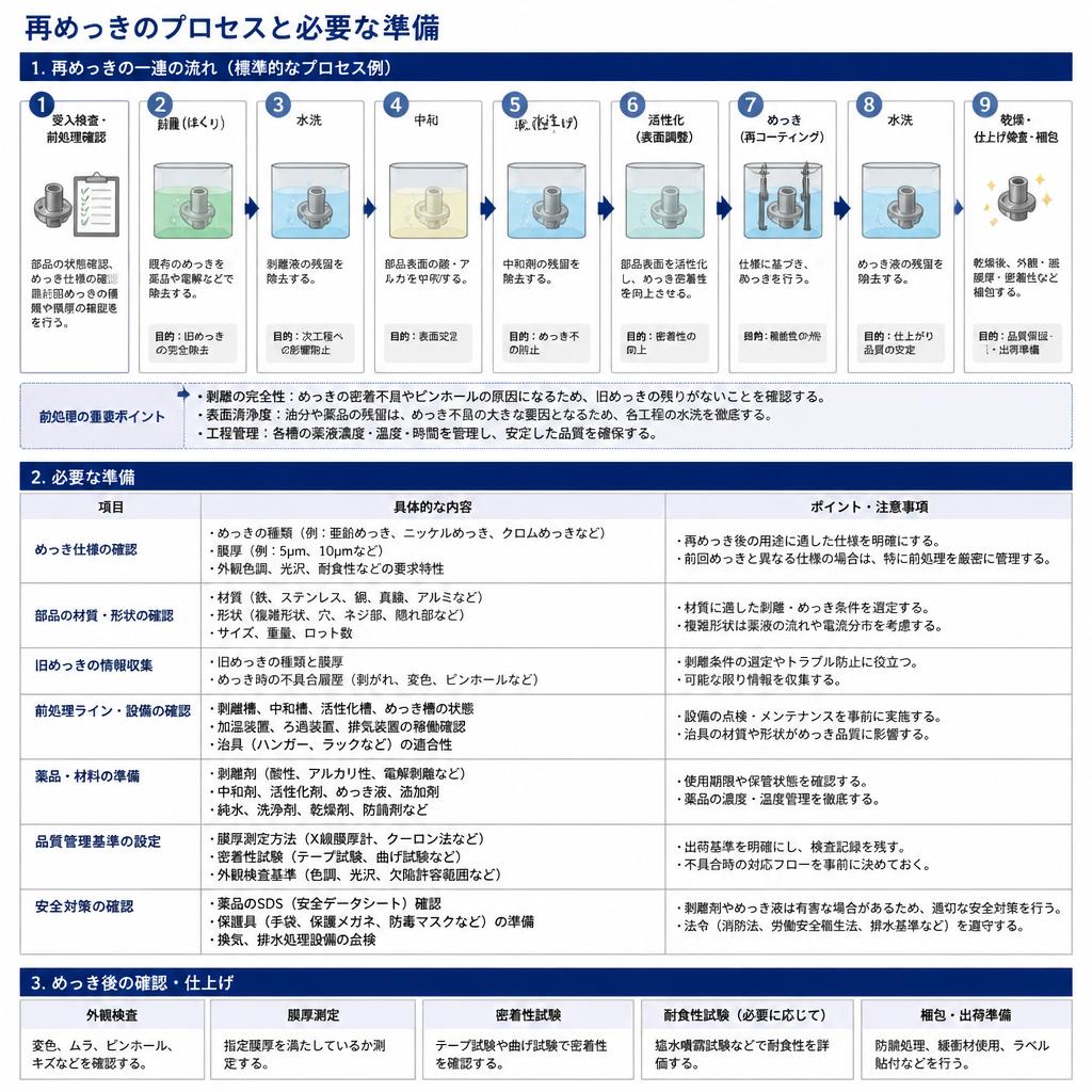 再めっきの流れ