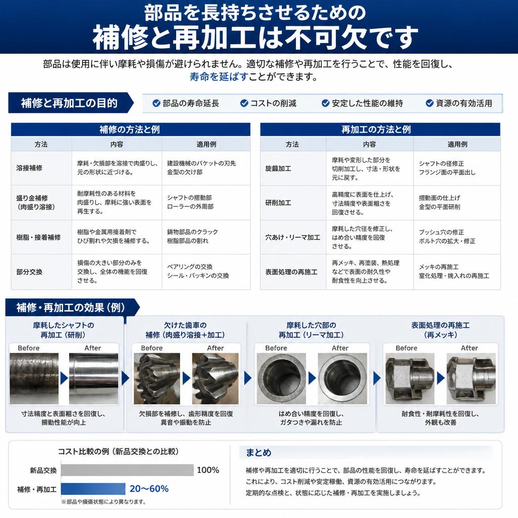 補修・再加工の重要性