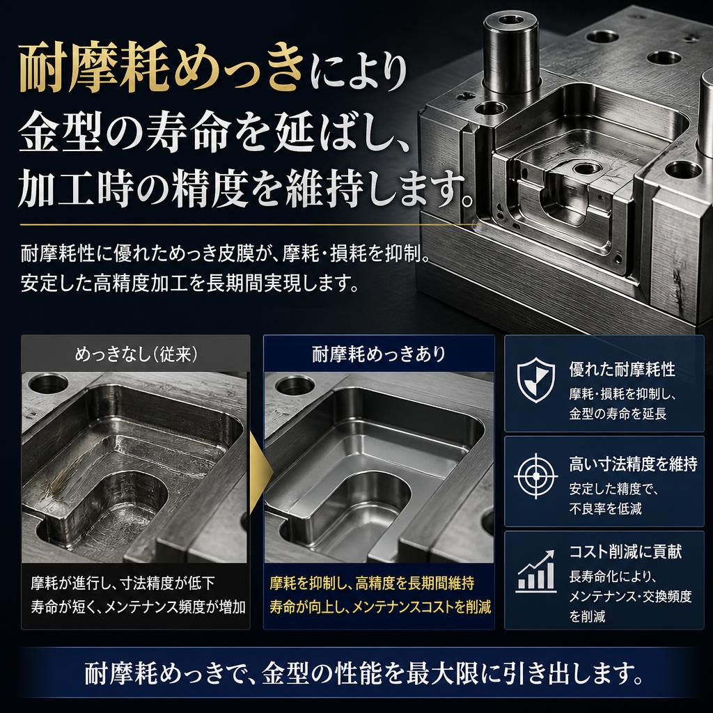 4. 耐摩耗めっきのメリット