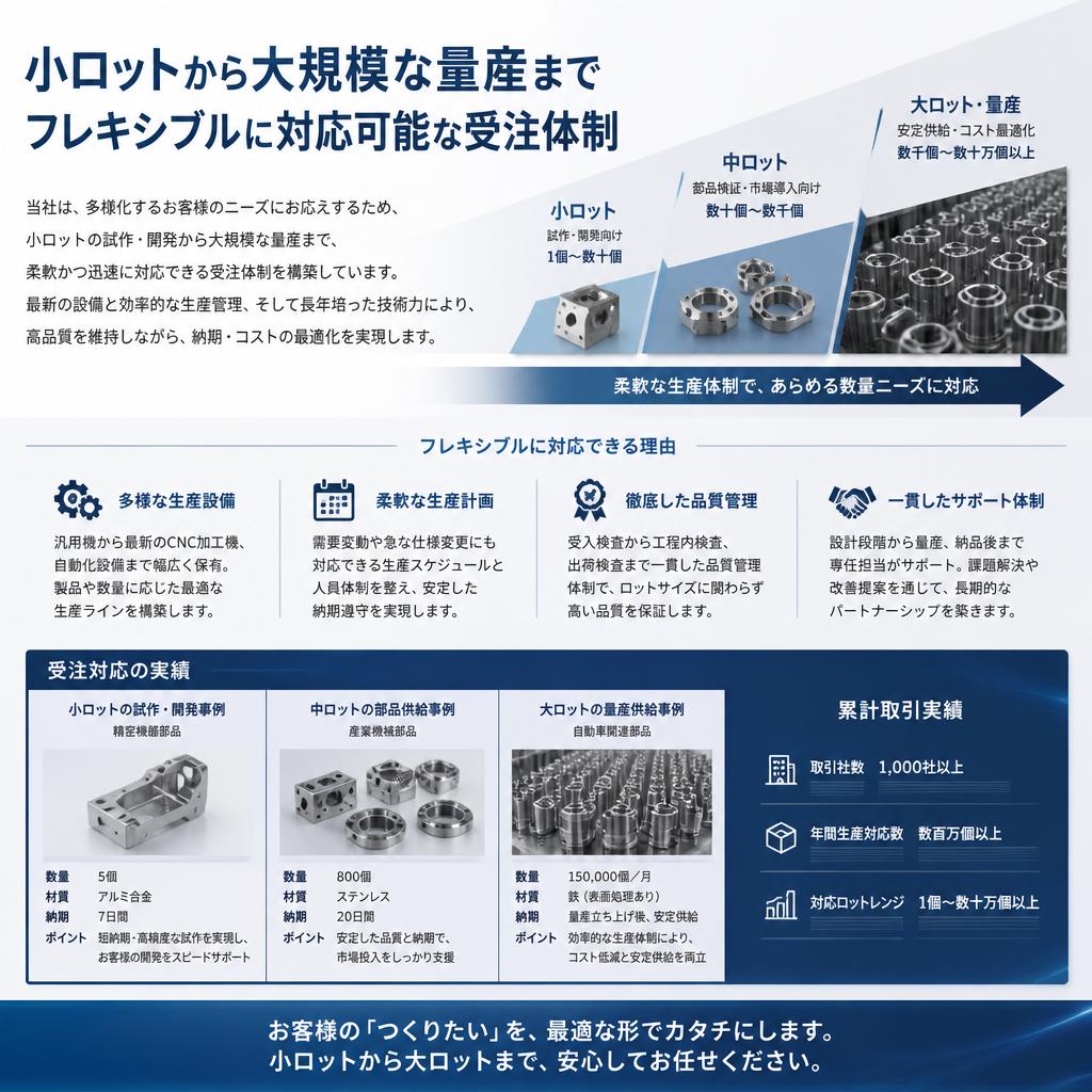 試作から量産までの対応