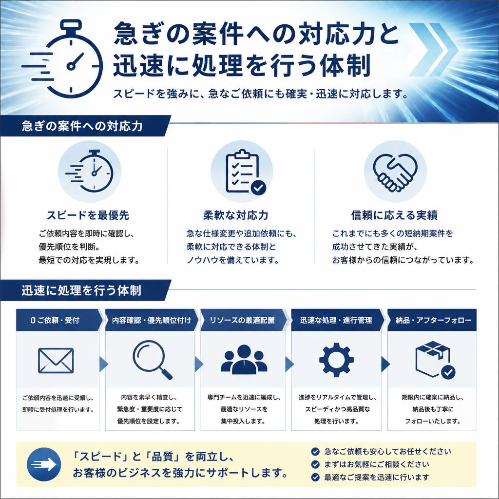 短納期の対応力