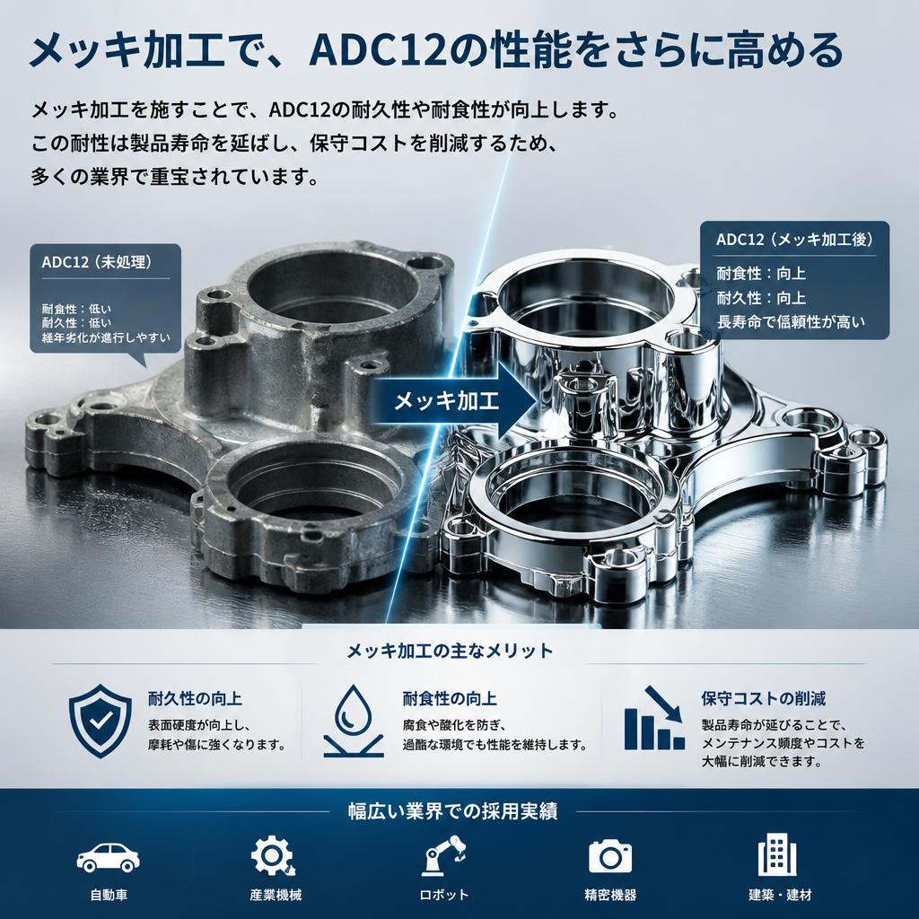 ADC12メッキ加工の利点