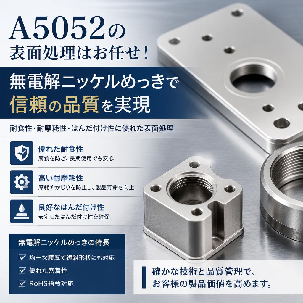 A5052｜無電解ニッケルめっき｜メッキの加工なら株式会社コネクション