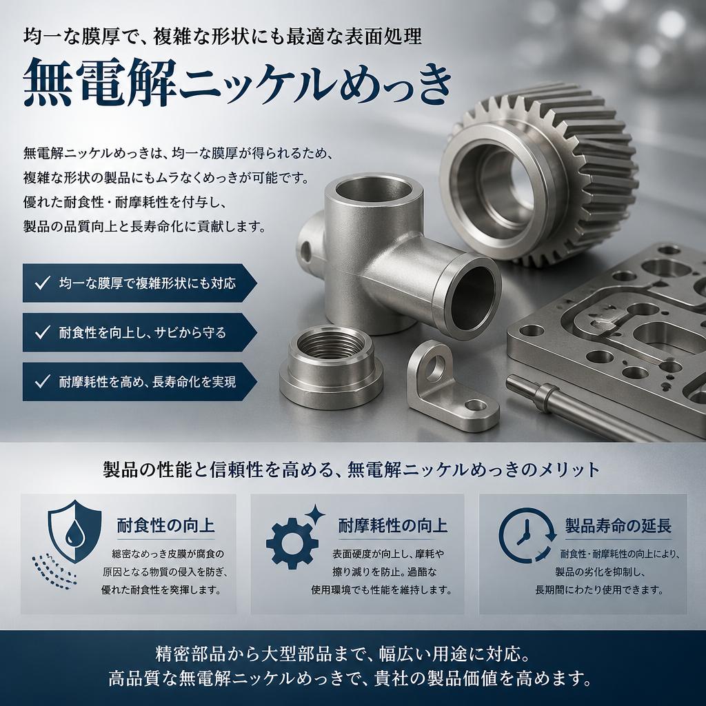 無電解ニッケルめっきのメリット