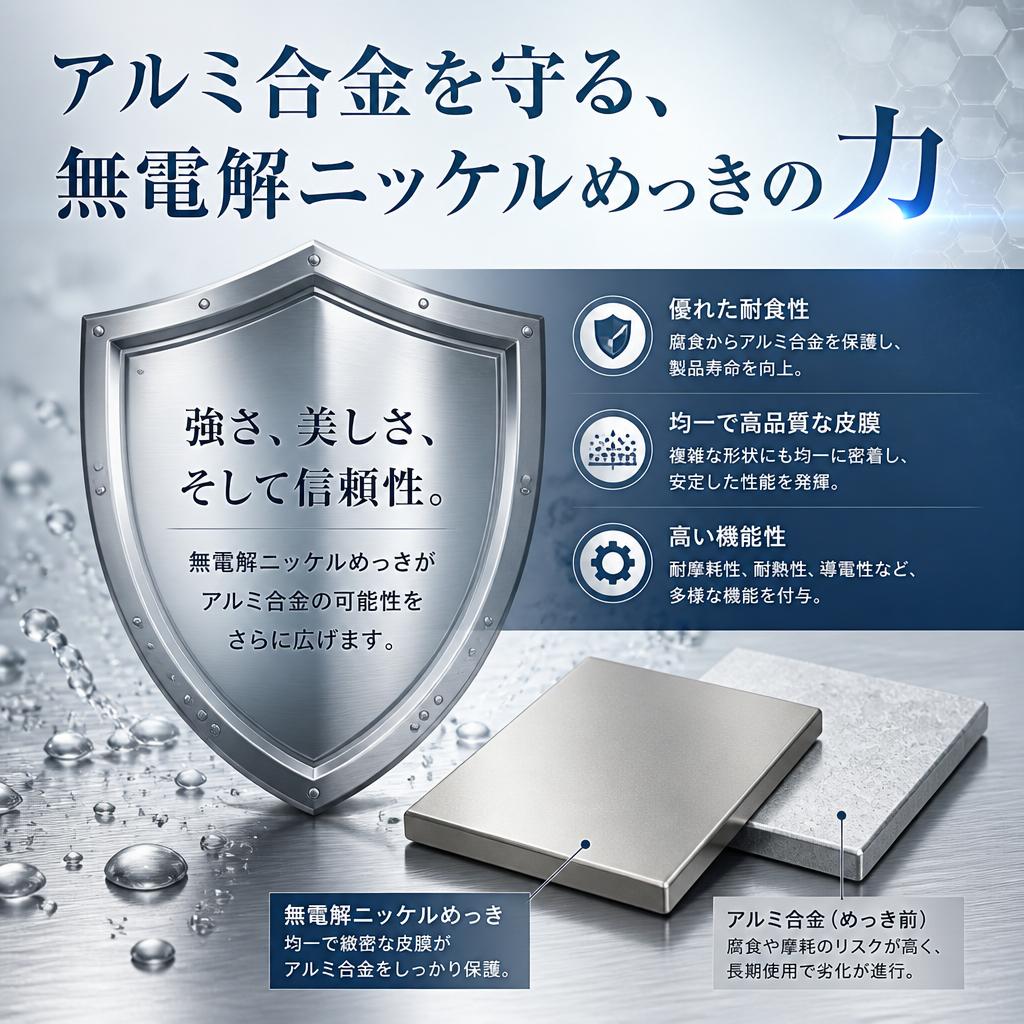 アルミ合金｜無電解ニッケルめっき｜メッキの加工なら株式会社コネクション