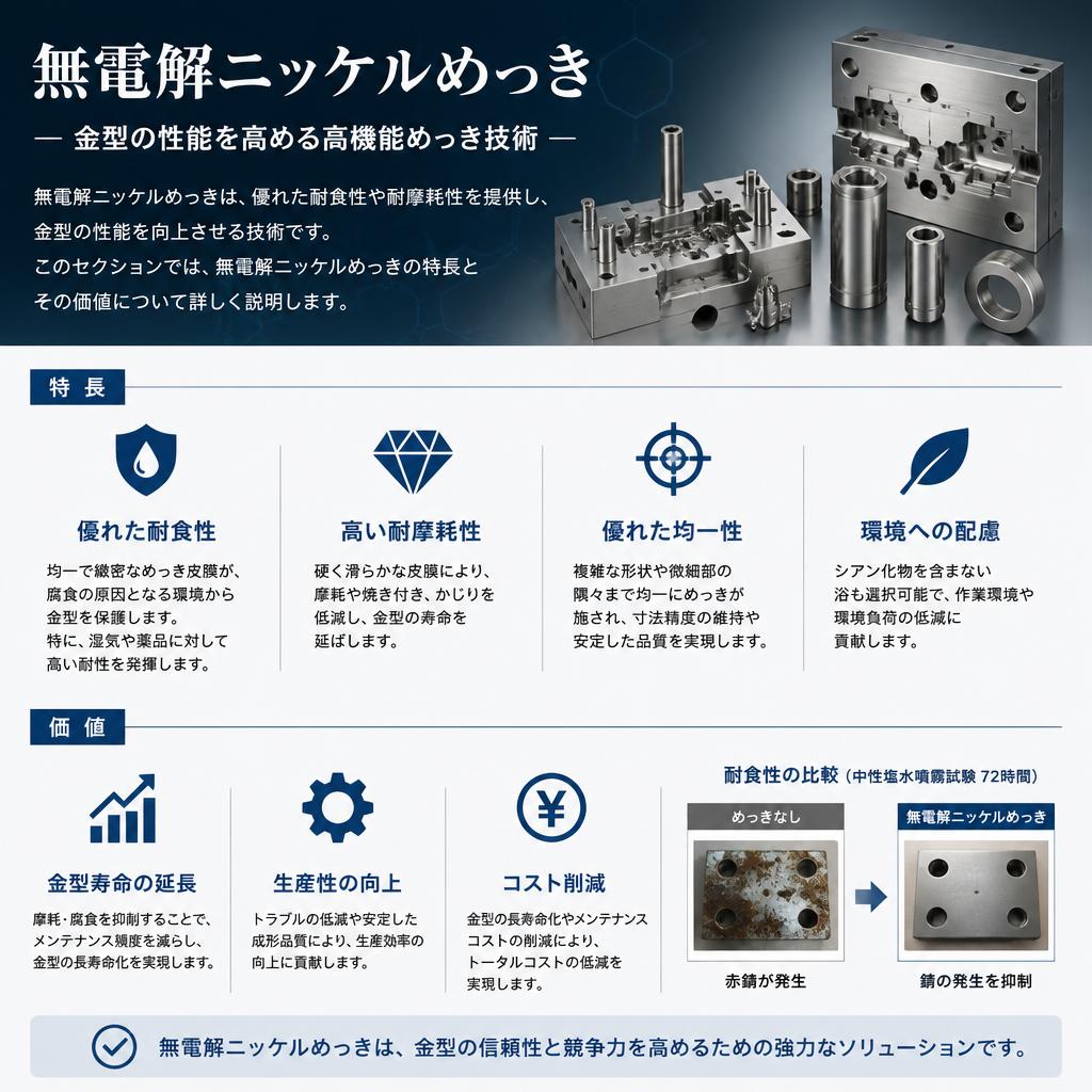 無電解ニッケルめっきのメリット