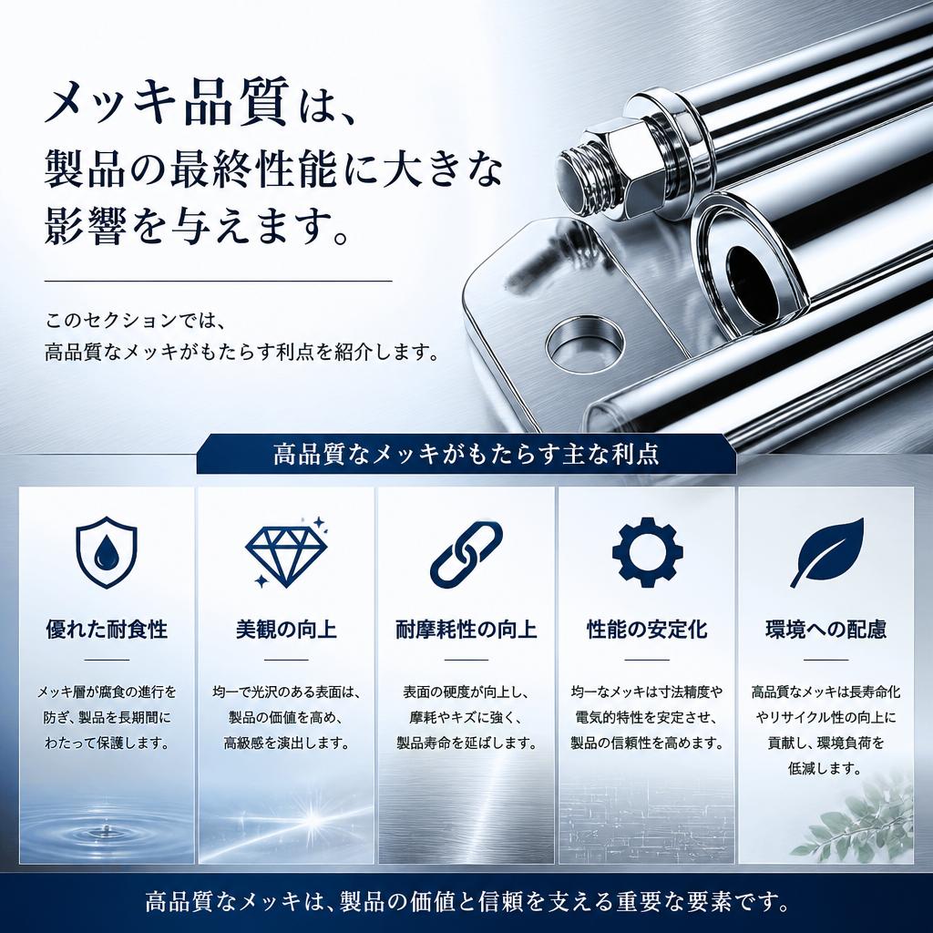 メッキ品質が製品性能に与える影響
